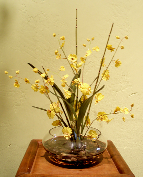 Oncidium silk orchid arrangement